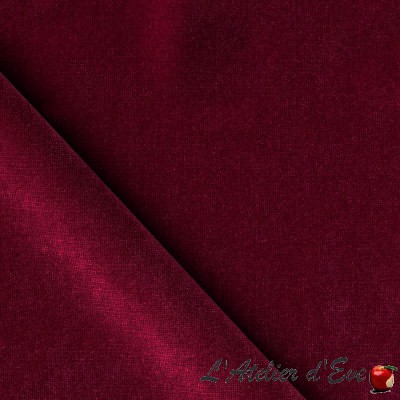 Tissu-velours-non-feu-M1-Sécura B1-bordeaux-Bautex