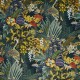 "Hidden Paradise" emerald Tissu velours fleuri ameublement Prestigious Textiles