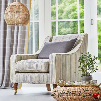 "Huntington" Hamptons Prestigious Textiles chevron upholstery fabric