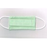 ENFANT Ecomasque carreaux vichy vert clair haute protection tissu spécial respirant Made in France