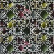 "Stained glass" Curtain Made in France velvet Casal