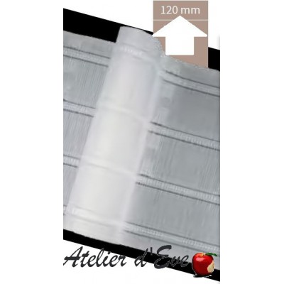 Automatic pleat wave gathering tape 120mm white 7072 / AB2