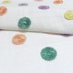 "Pom Pom" candyfloss détails - Rideau à oeillets Fabrication Française motifs pompons brodés - Prestigious Textiles