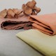 Tissu coton/lin recyclé vendu au mètre et à la pièce Elite coloris vieux rose, corail oriental et moutarde Thevenon