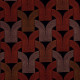 Les Arcs brique fond lie de vin - Tissu coton Art Deco ameublement et siège Thevenon