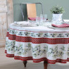 Natural Madder cotton Provencal round tablecloth Valdrôme Made in France