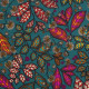 Thevenon "Rainbow tree grand" coated cotton fabric