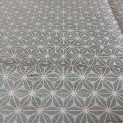 Fancy cotton fabric Fuji mint